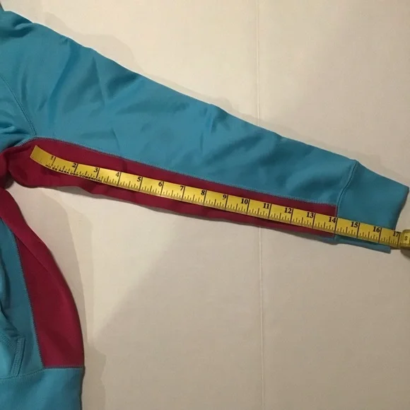 Nike Therma-Fit Girls Hoodie Sweatshirt Blue/Pink - Picture 5 of 9